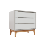 Cômoda bo 3 gavetas – cinza-branco-madeira