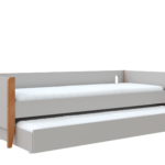 Cama sofá bo – cinza-jequitibá com auxiliar tropicando