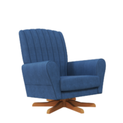 Poltrona Cacau Wave – Sarja Azul – pés giro e balanço