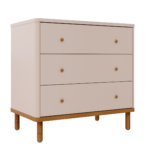 Cômoda Joy 3 Gavetas V2 – Rosa Old_Madeira – AJUSTE MADEIRA