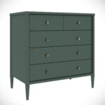 Cômoda Sora 5 gavetas verde pirulito
