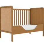 Mini Cama Raízes Plan Palha madeira caramelo